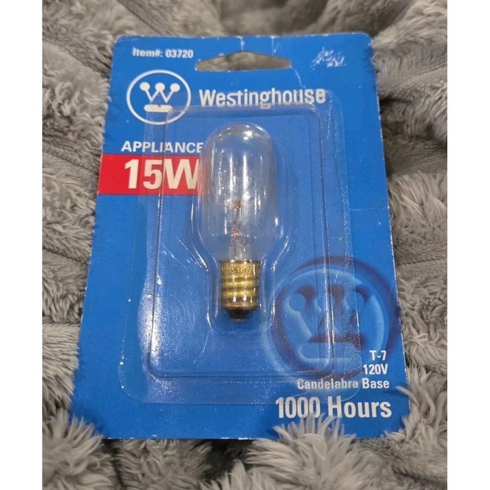 Westinghouse‎ Appliance Light Bulb 15 W T-7 Candelabra Base 1000 Hours